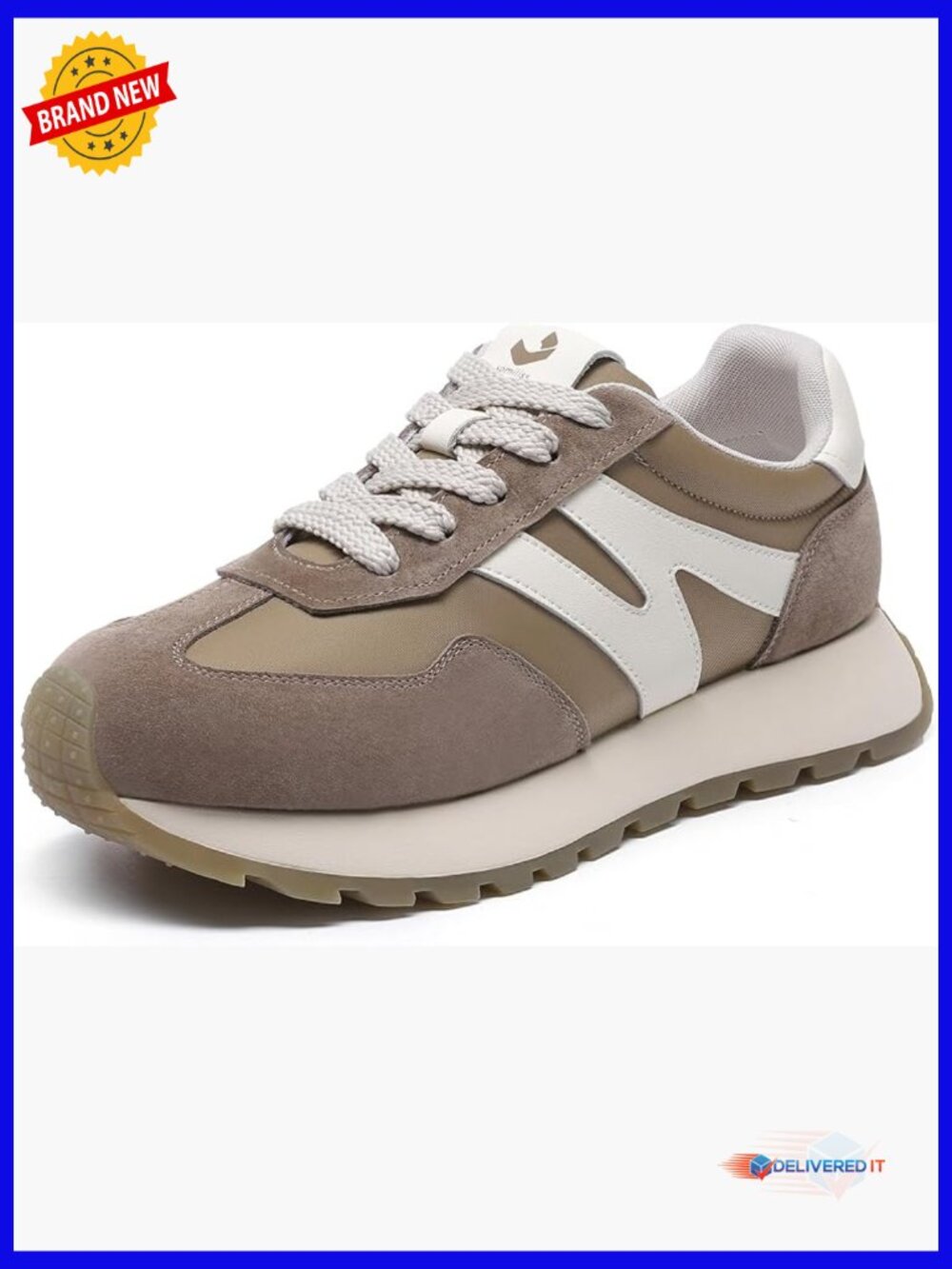Platform Fashion Sneakers Women Suede Casual Tennis Non Slip Walking Shoes
